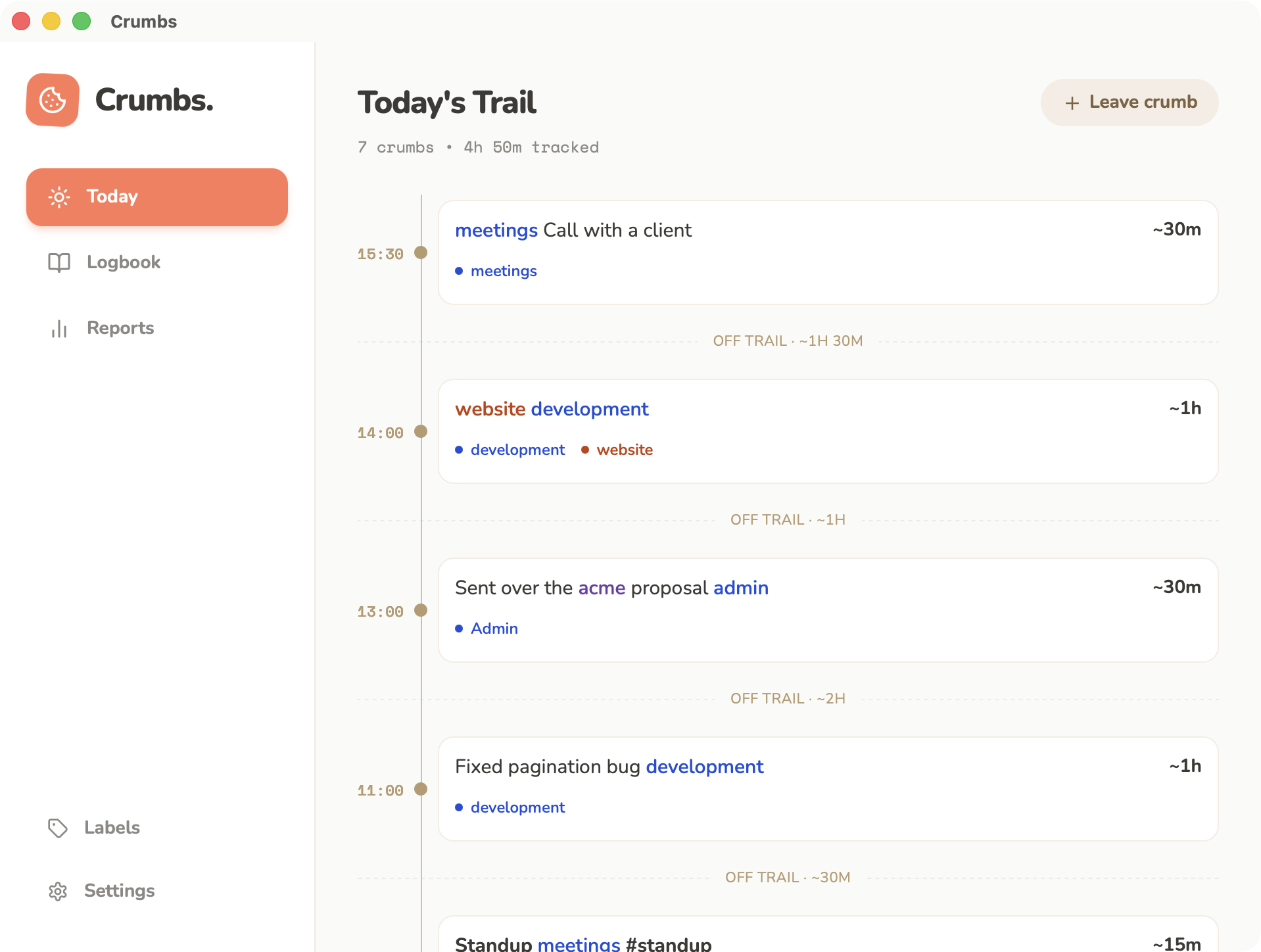 Crumbs — an ANTE product