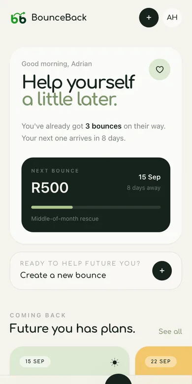BounceBack on mobile